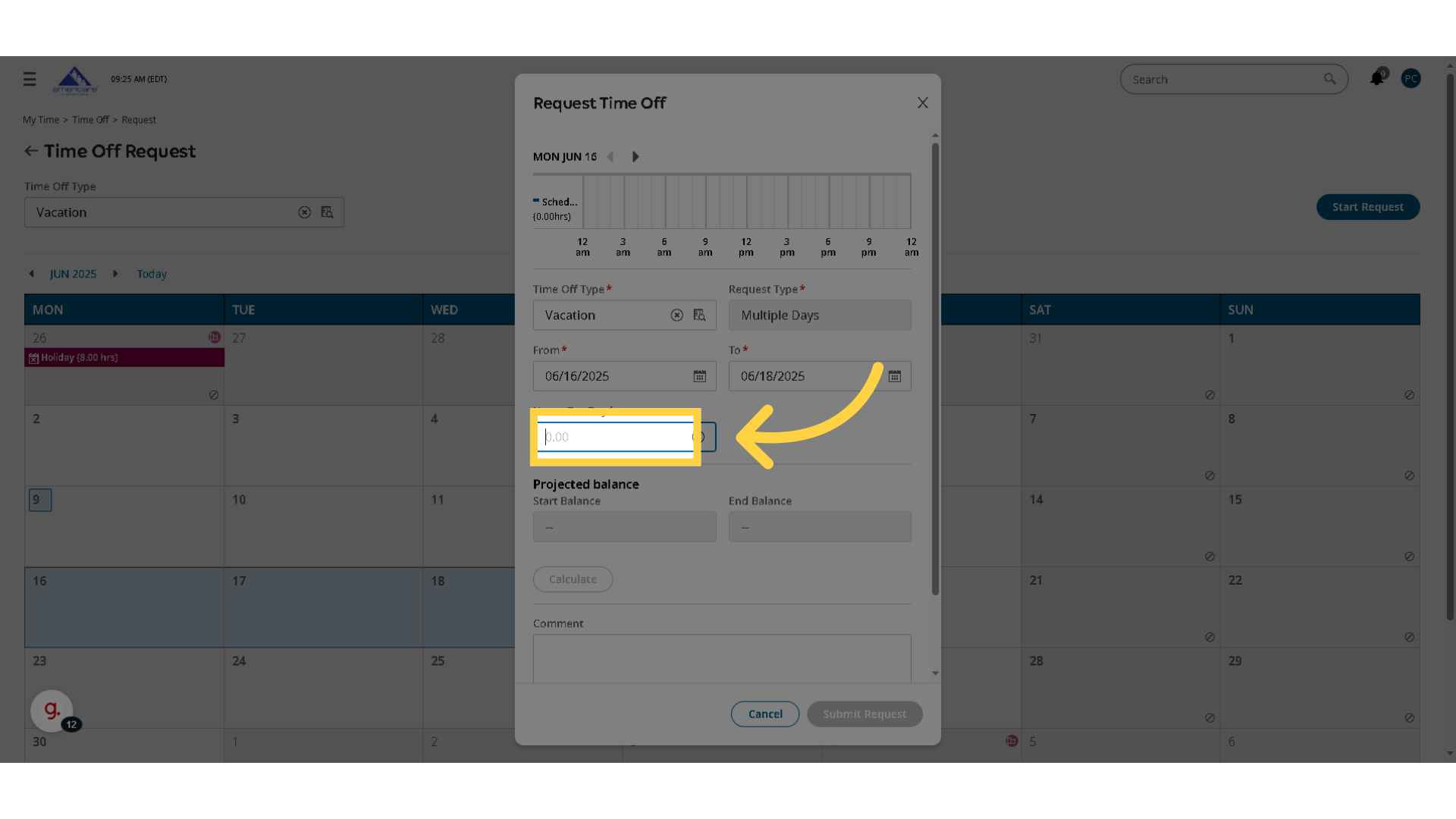 Click 'Hours Per Day'