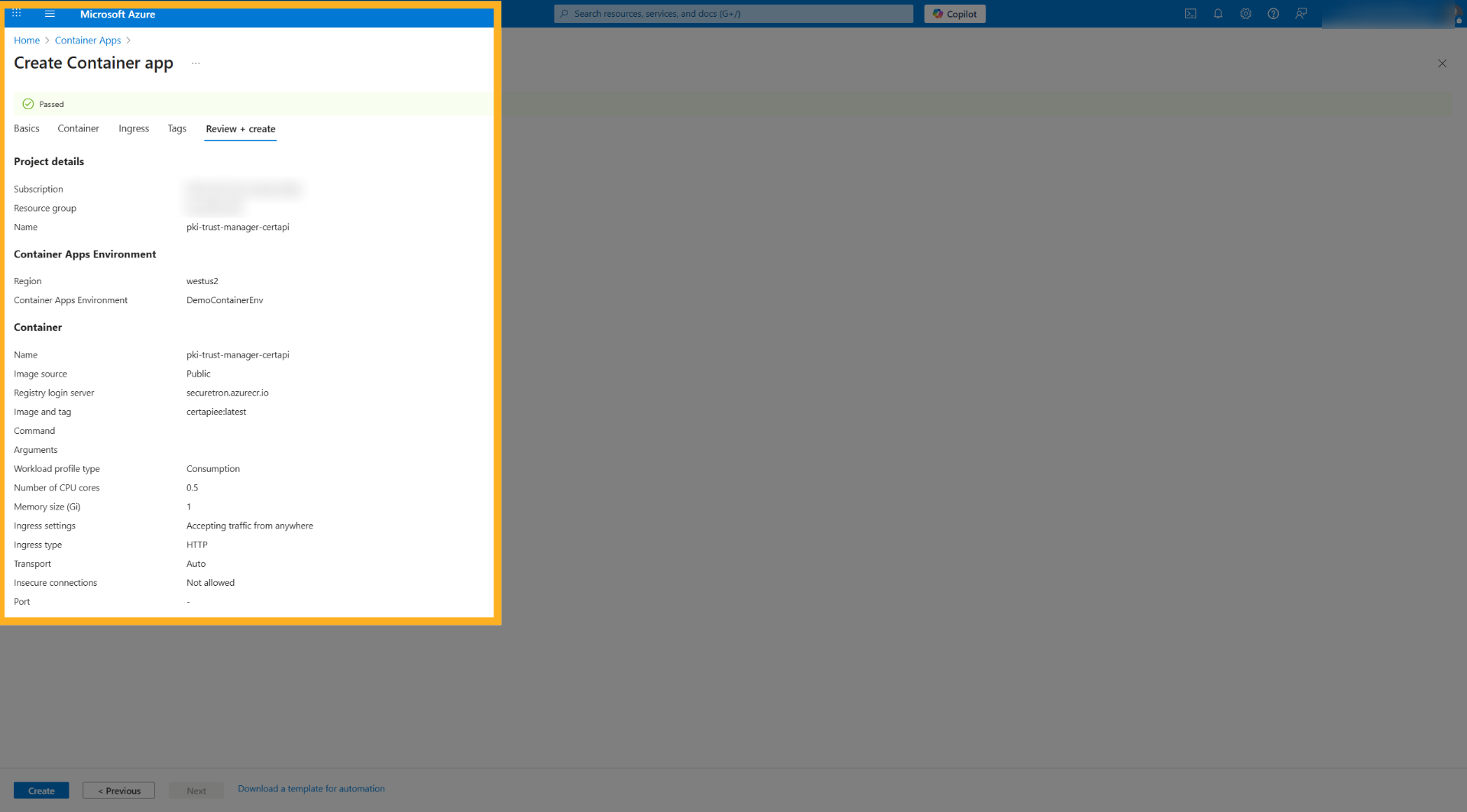 Confirm Validation Passed