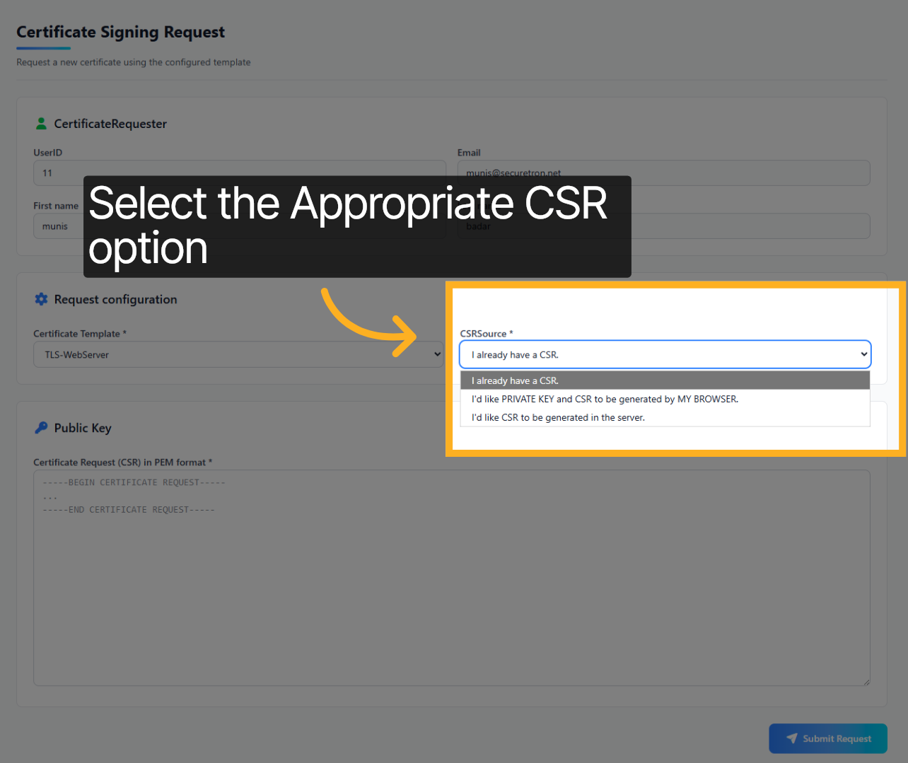 Certificate Signing Request