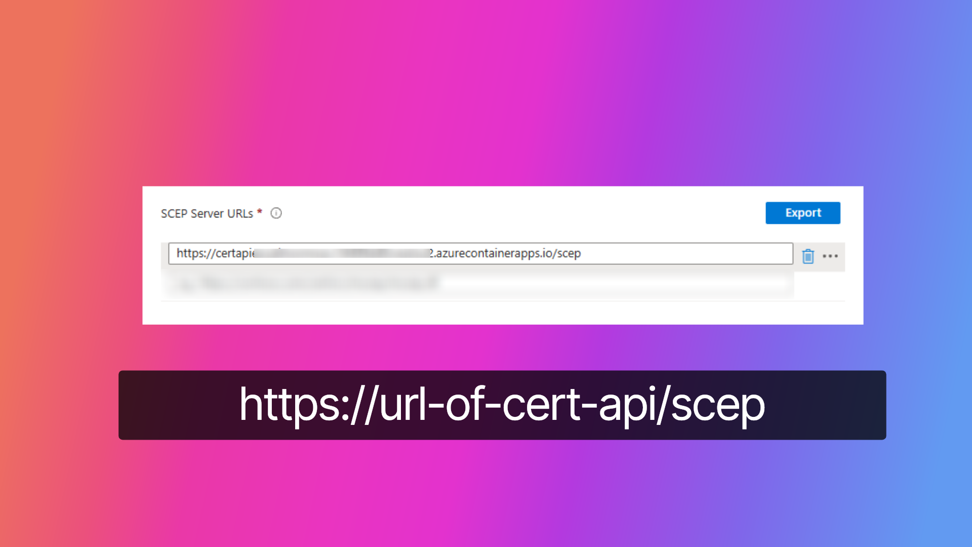 Intune: SCEP Server URL