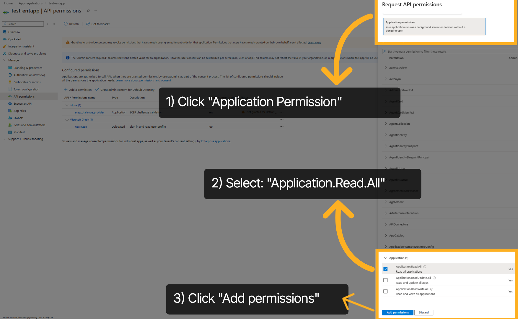 Azure: App Microsoft Graph Read All