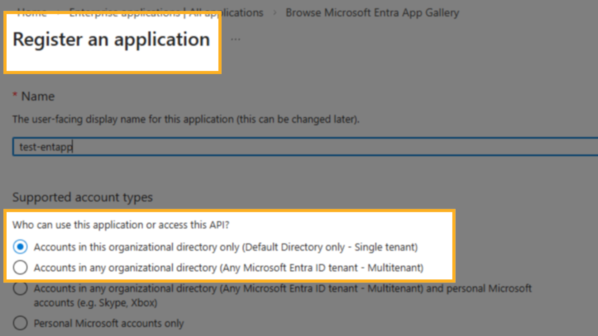 Azure: App Registration