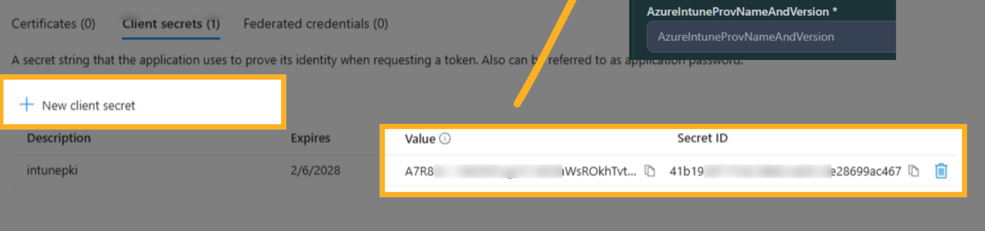 Azure: App New Secret