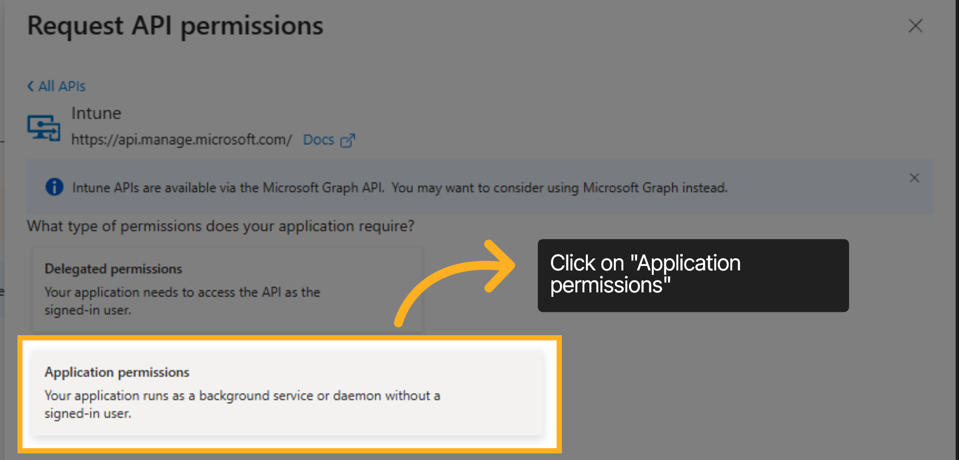 Azure: App - Intune App Permissions