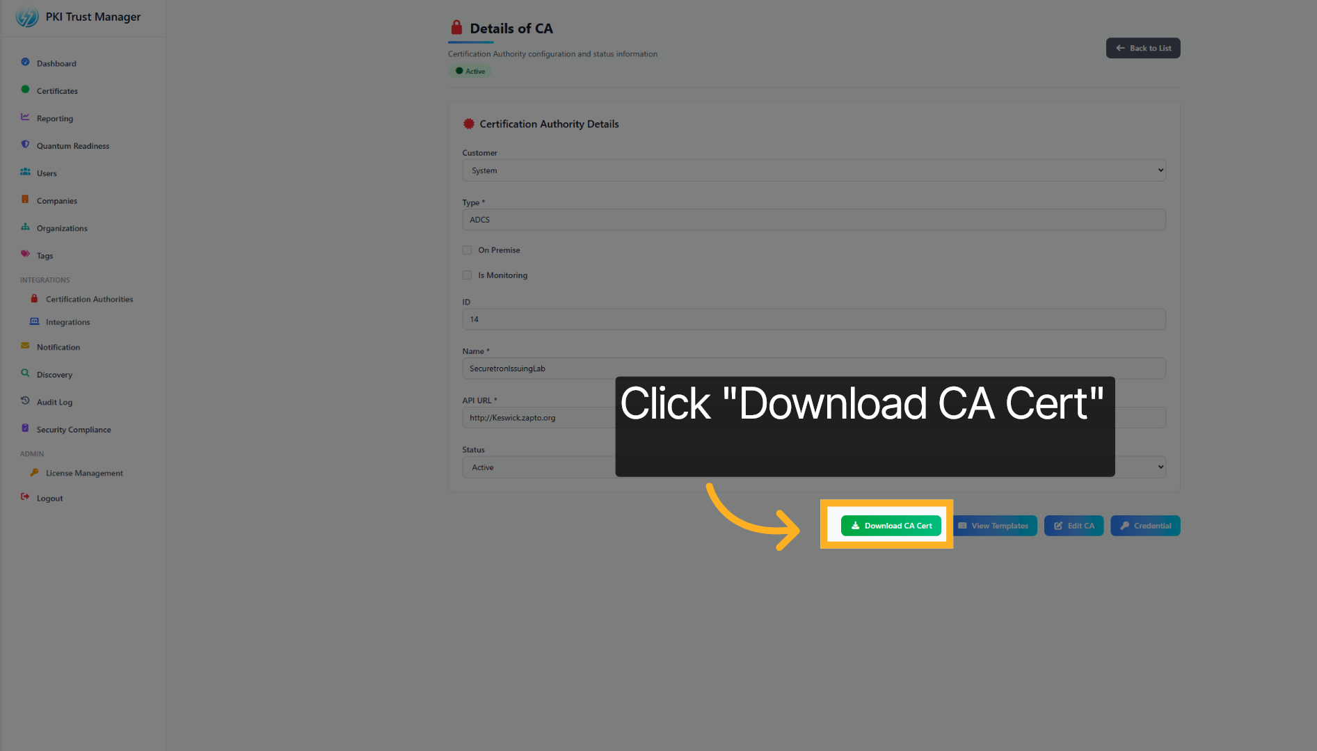 Download CA Certificate