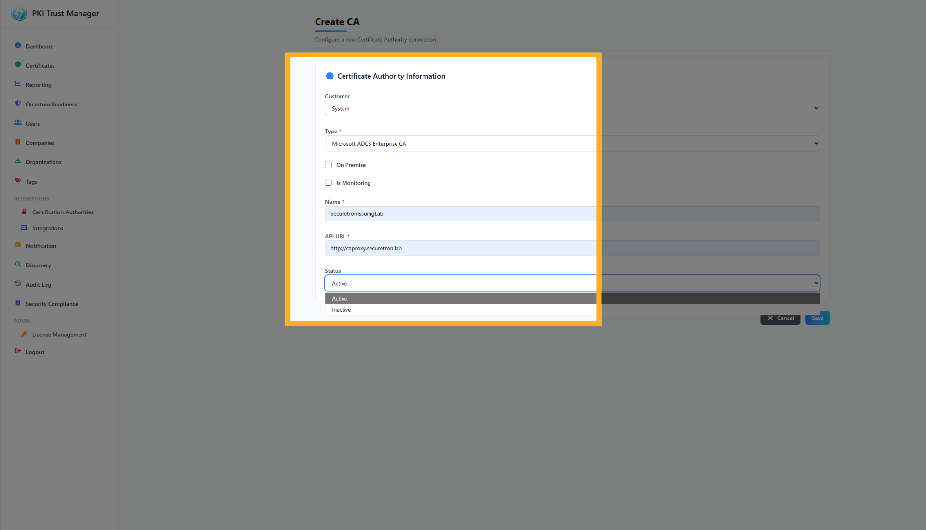Continue Configuration Process