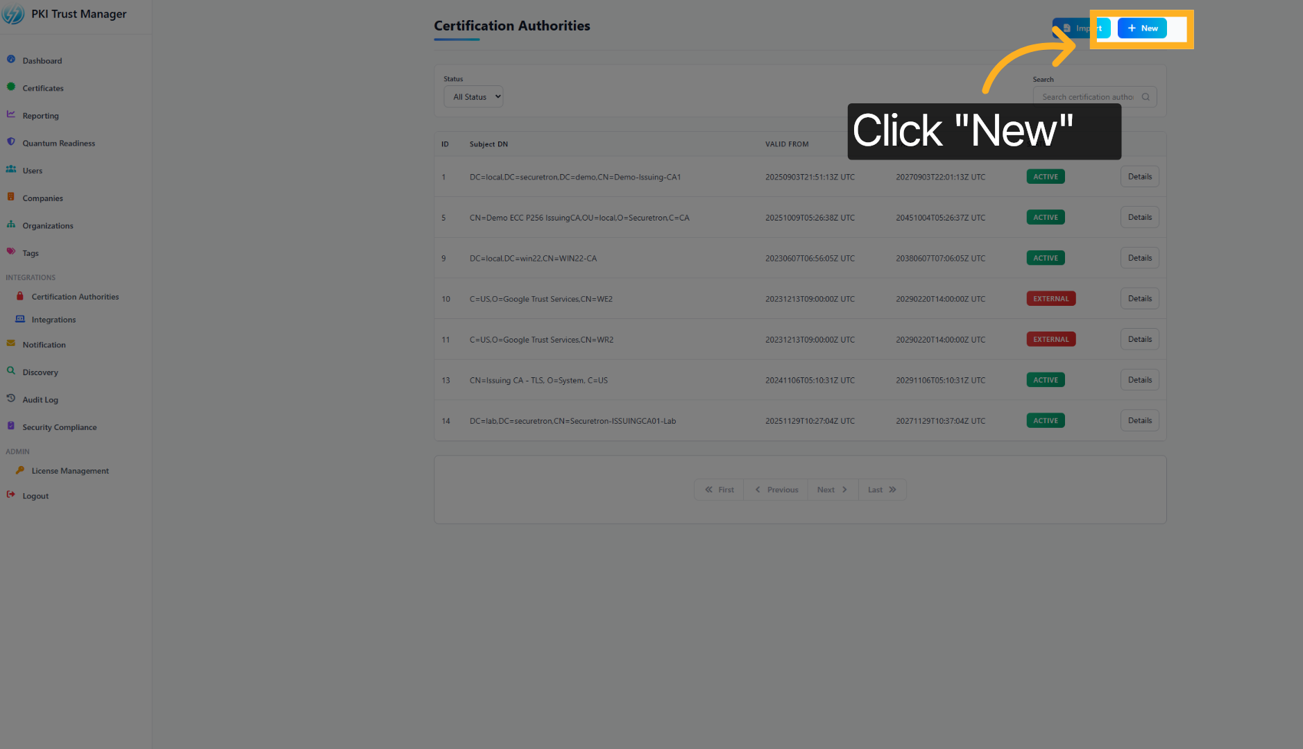 Add New Authority