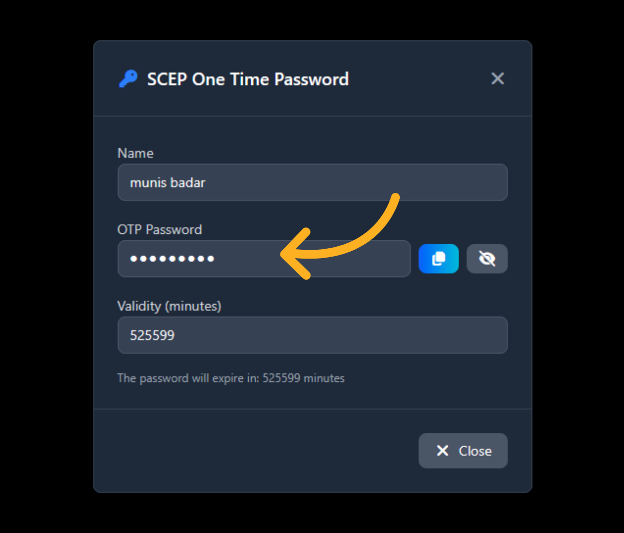 SCEP Challenge Password - One Time Code