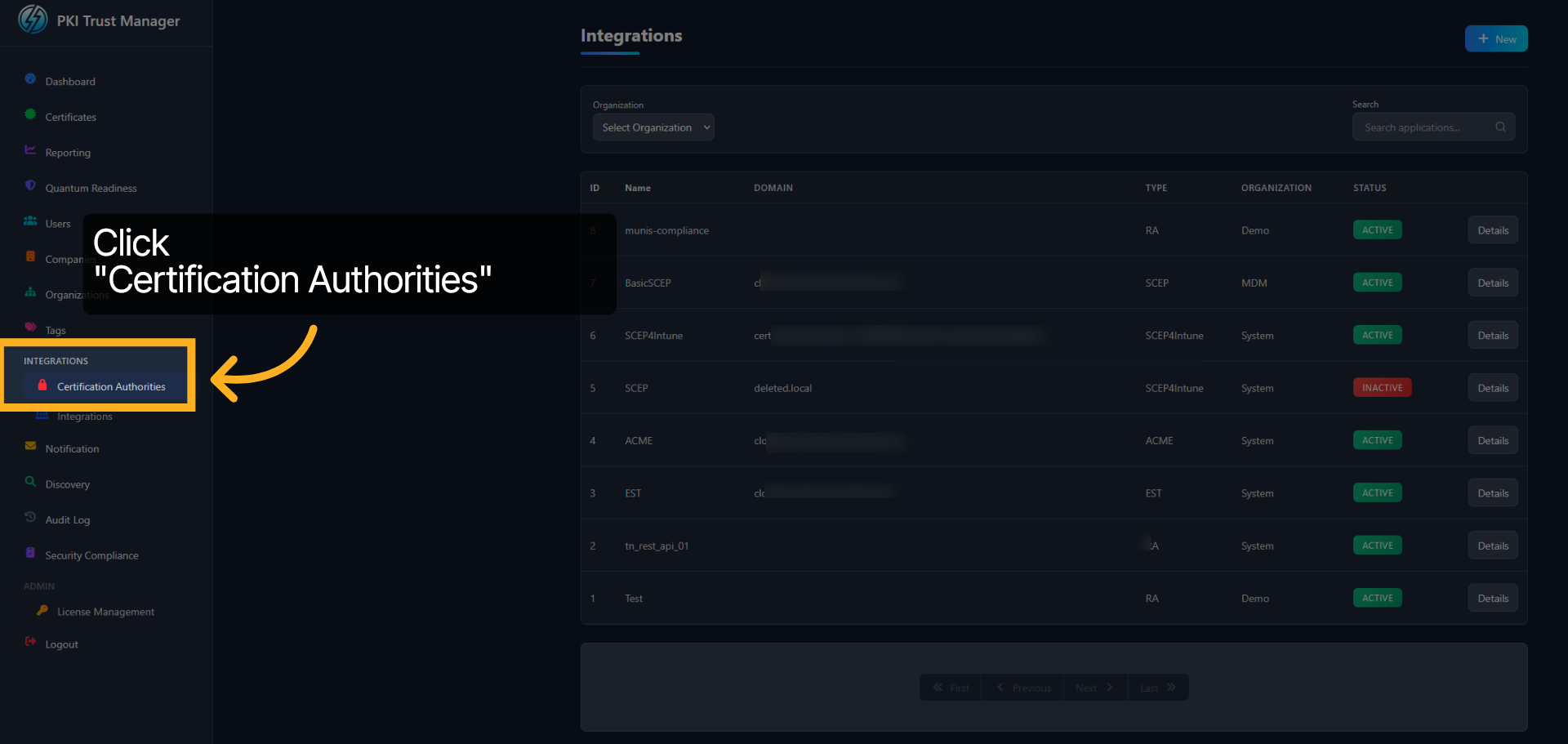 Add Enrollment and CEP Templates to PKI Trust Manager