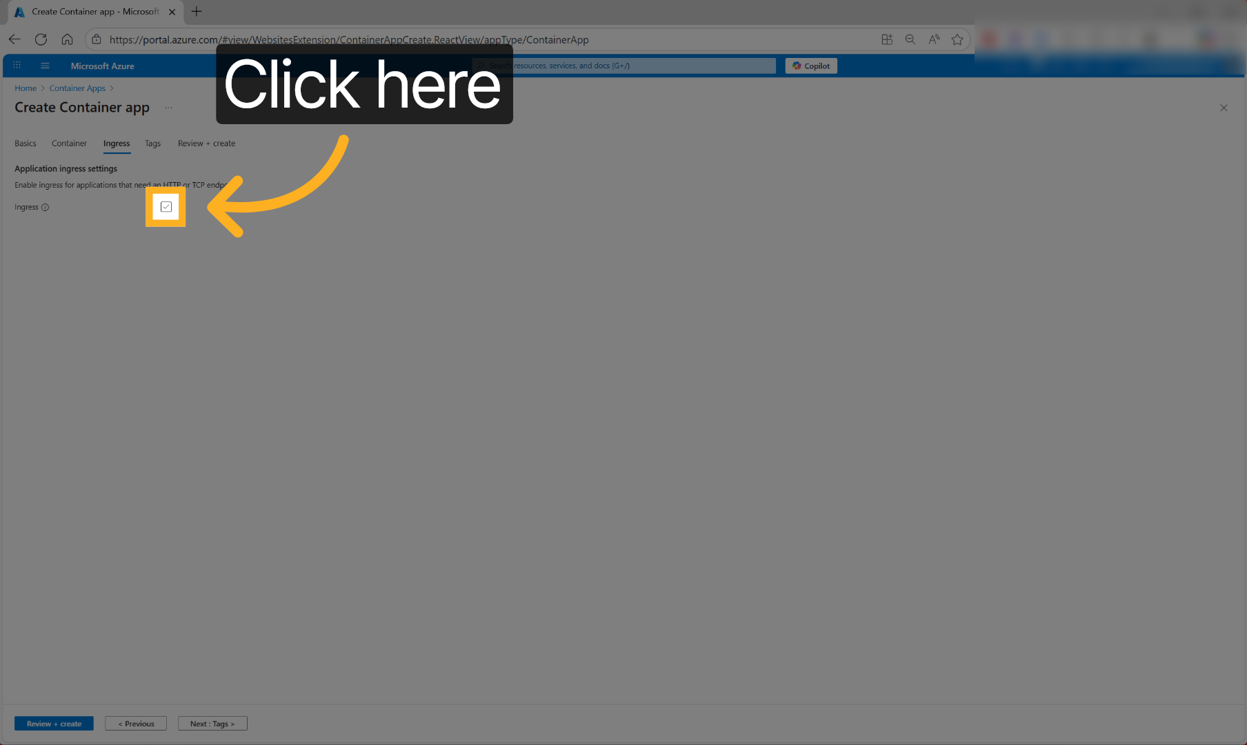 Open Ingress Configuration