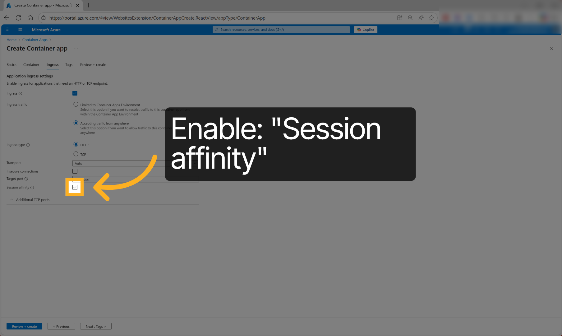 Modify Ingress Settings