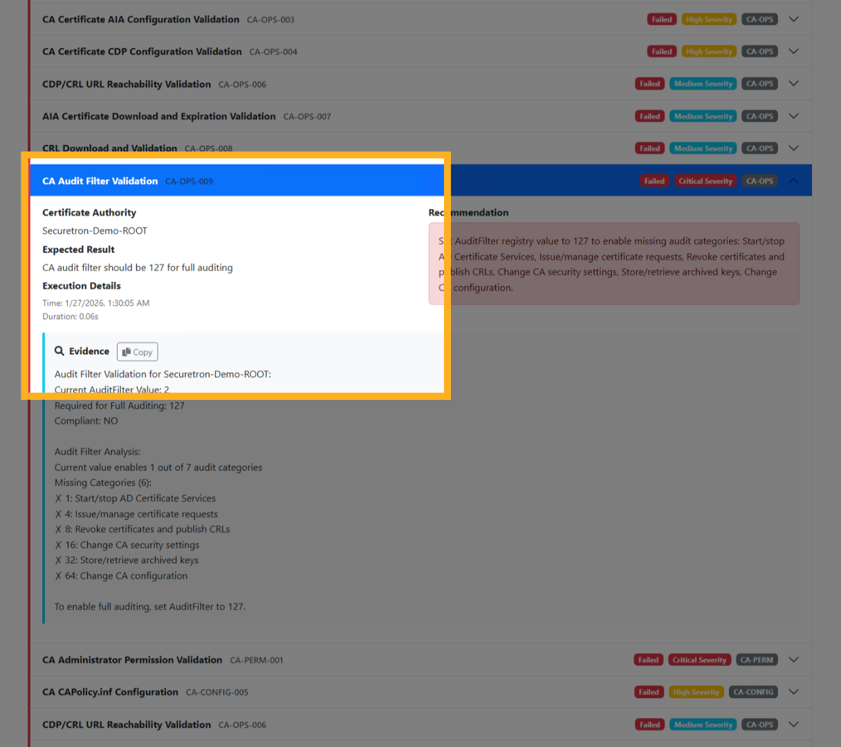 Finding Details: Information