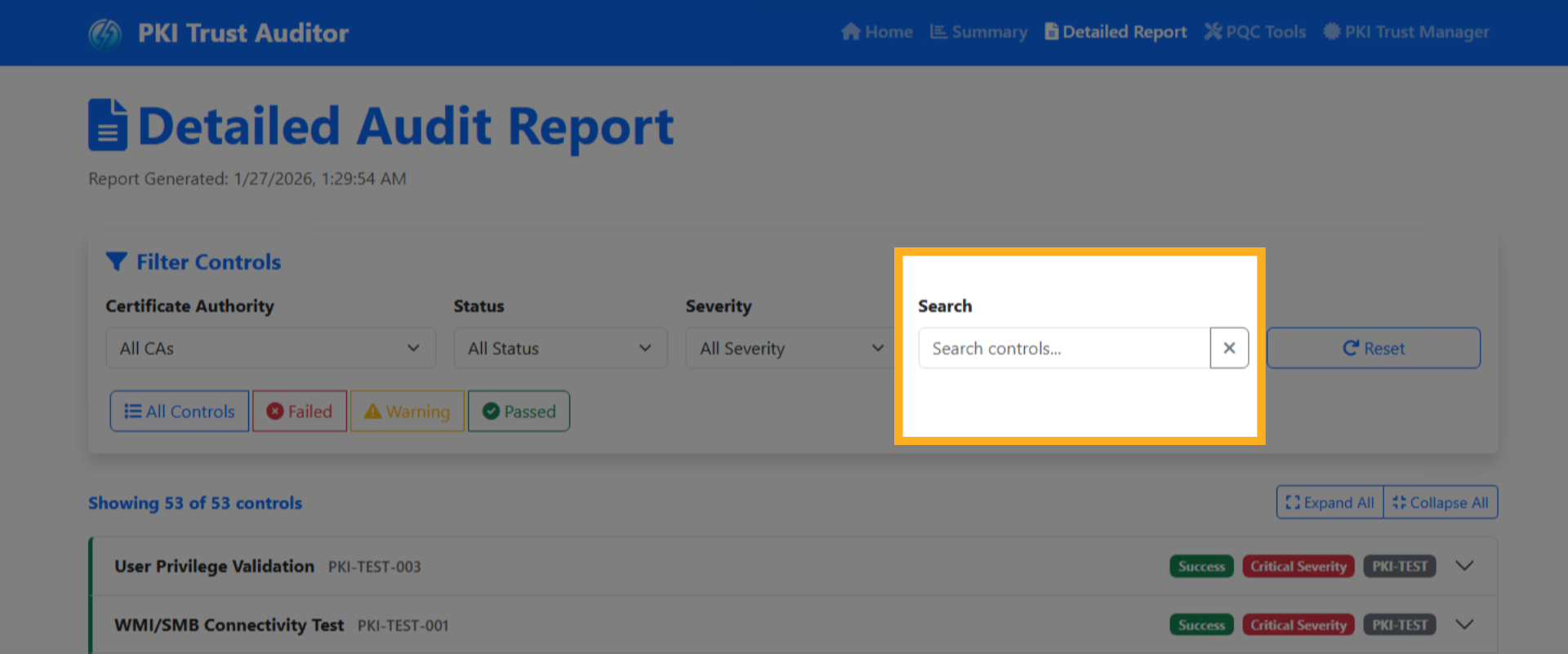 Filter Control: Search
