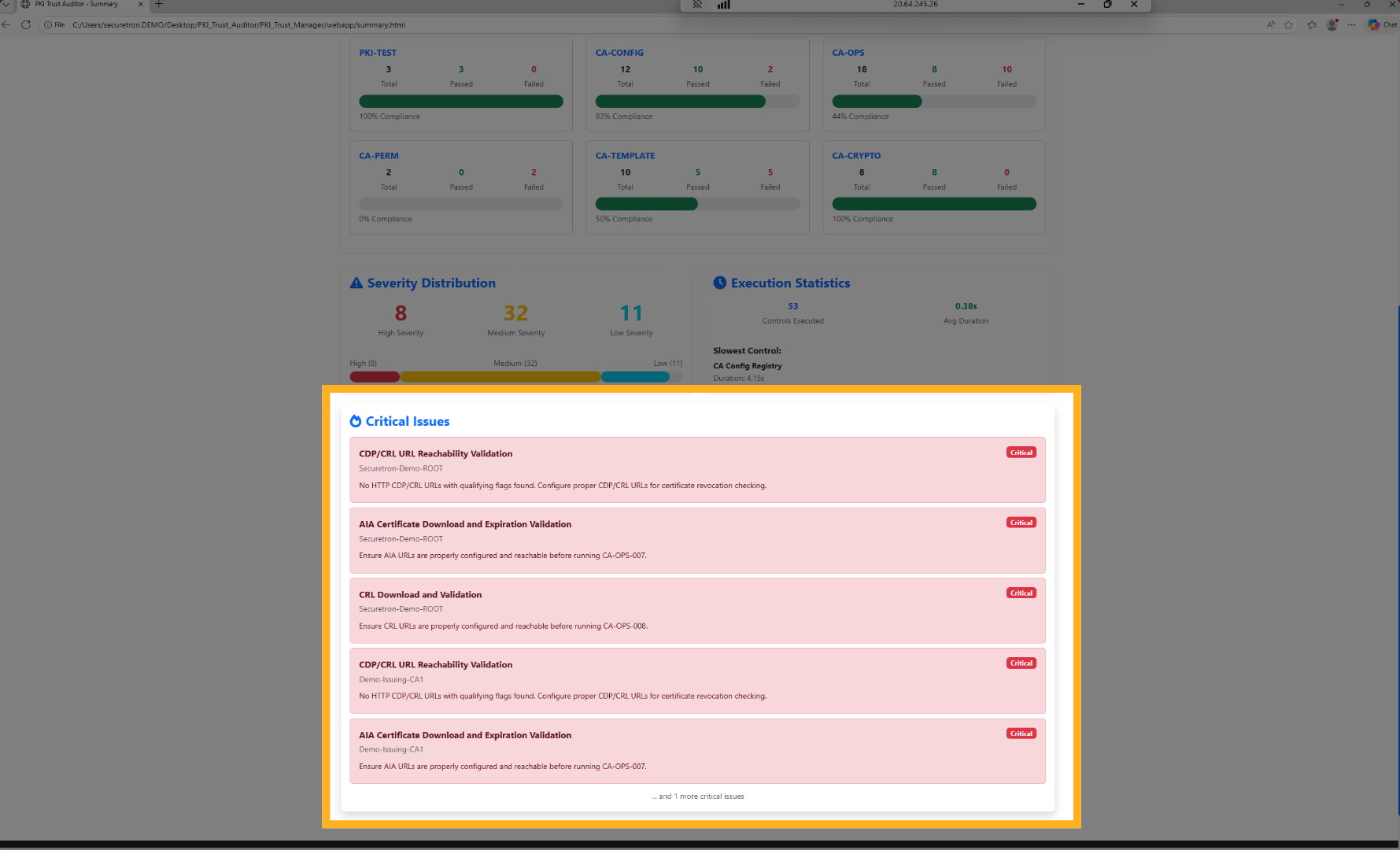 Audit Summary: Critical Issues