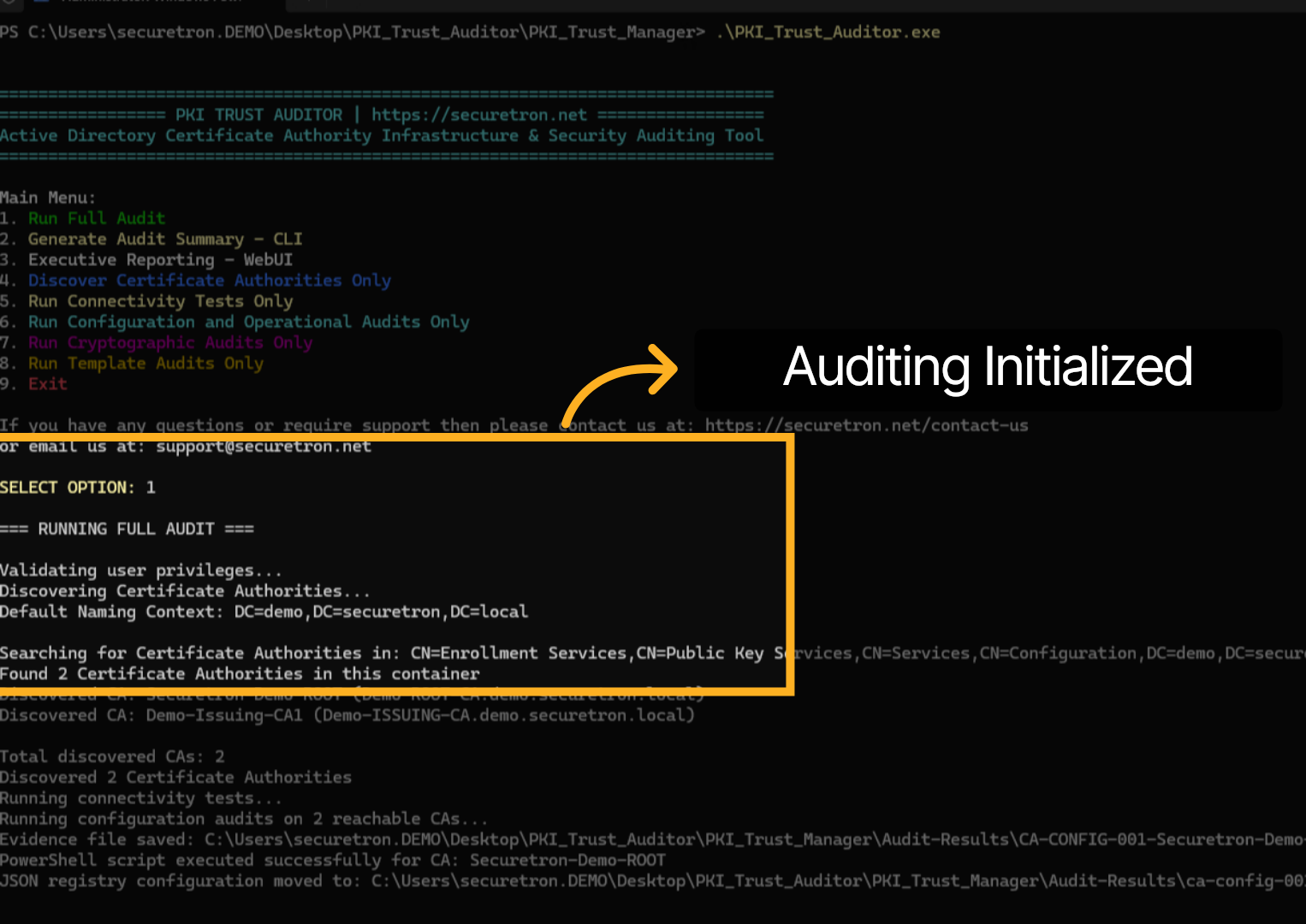 MSCA Auditing Run Status
