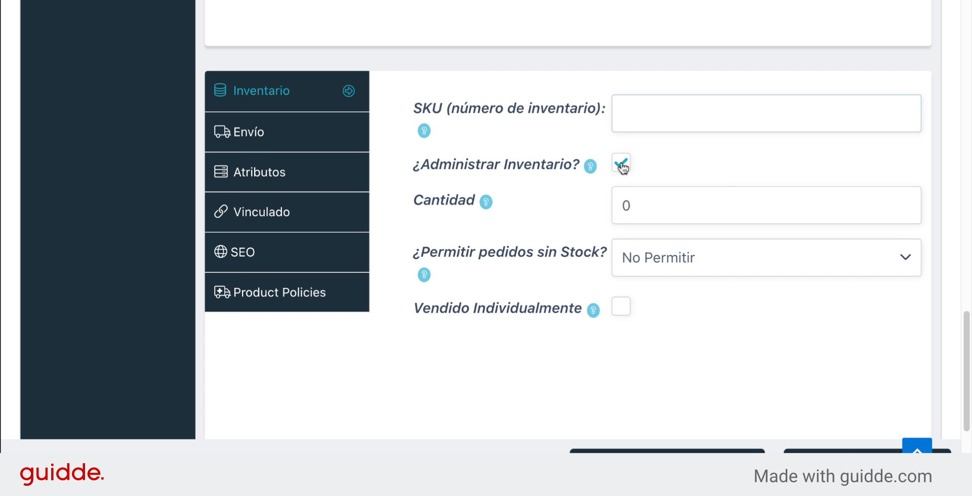 Habilita Control De Inventario