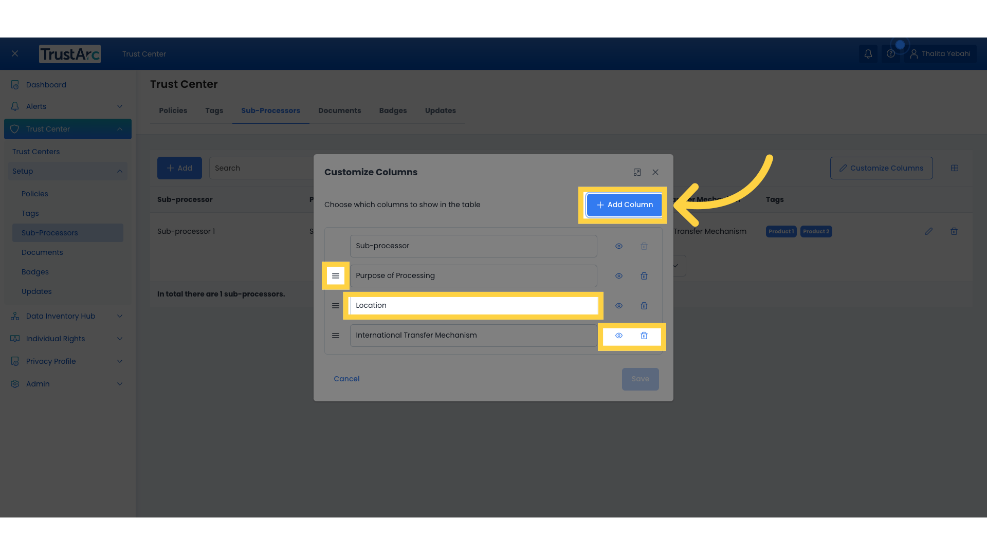 Click 'Add Columns'
