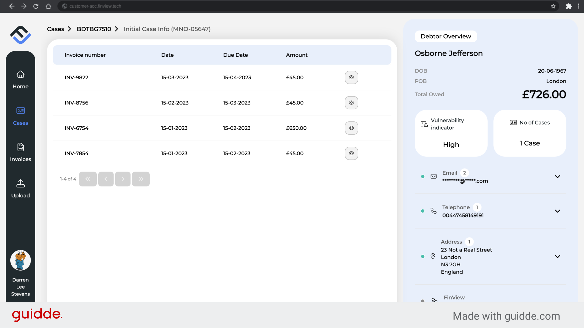 All invoices are now presented.