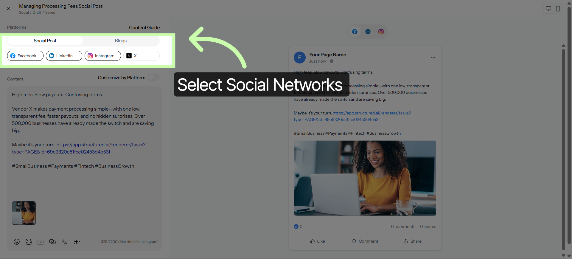 Select Social Media Networks