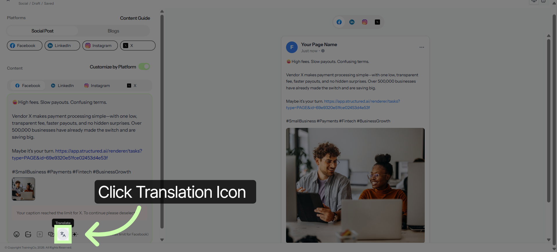 Open Language Selection