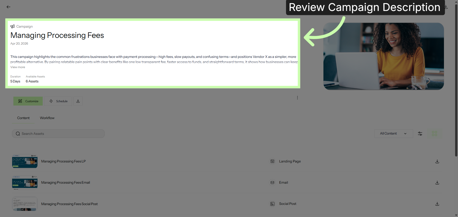 Review the Campaign Description
