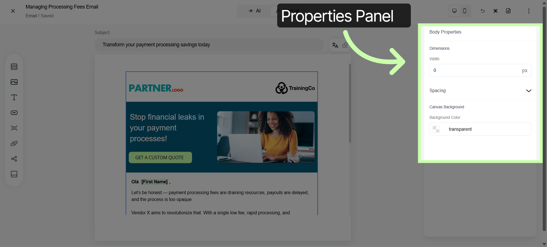 Properties Panel