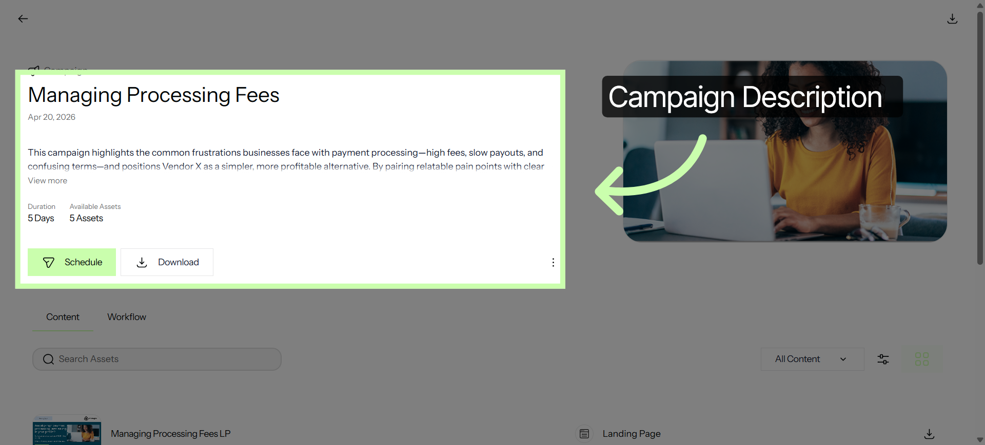 Interact with Campaign Preview