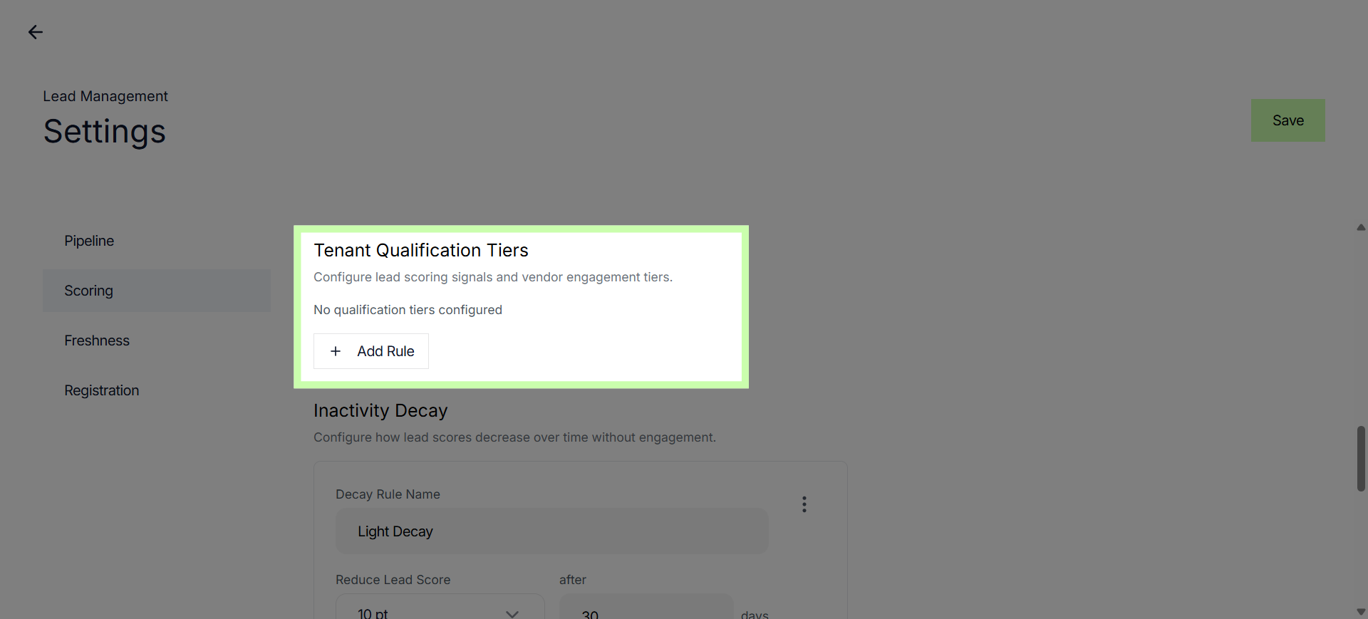 Access Tenant Qualification Tiers