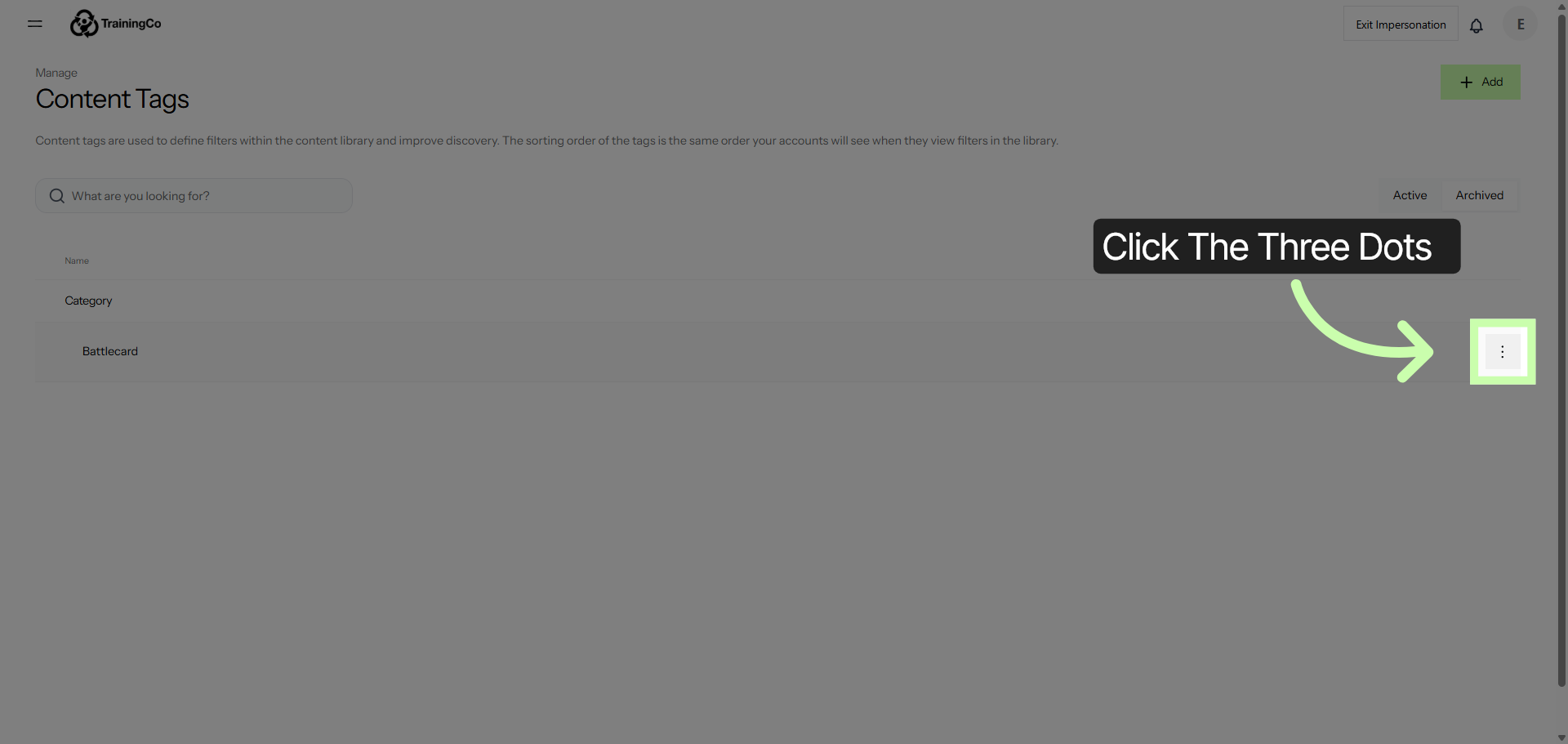 Access Archived Battlecard Options