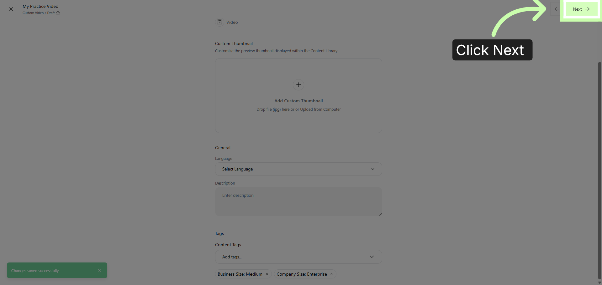 Navigate to Next Tab