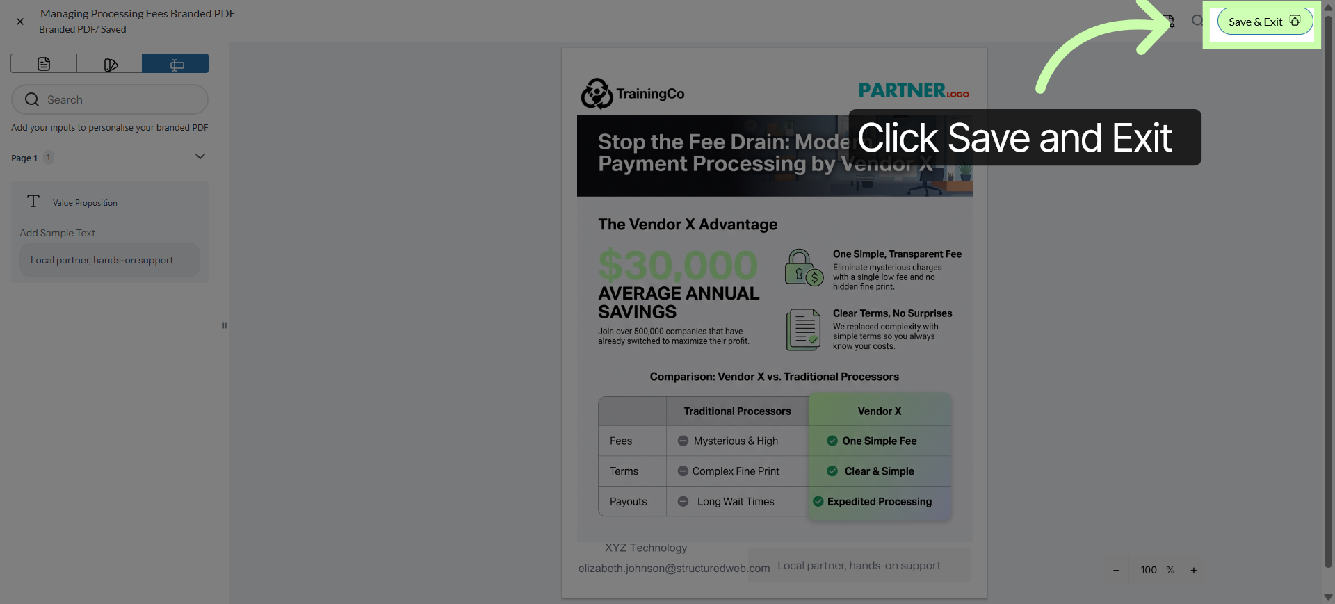 Review PDF Customization