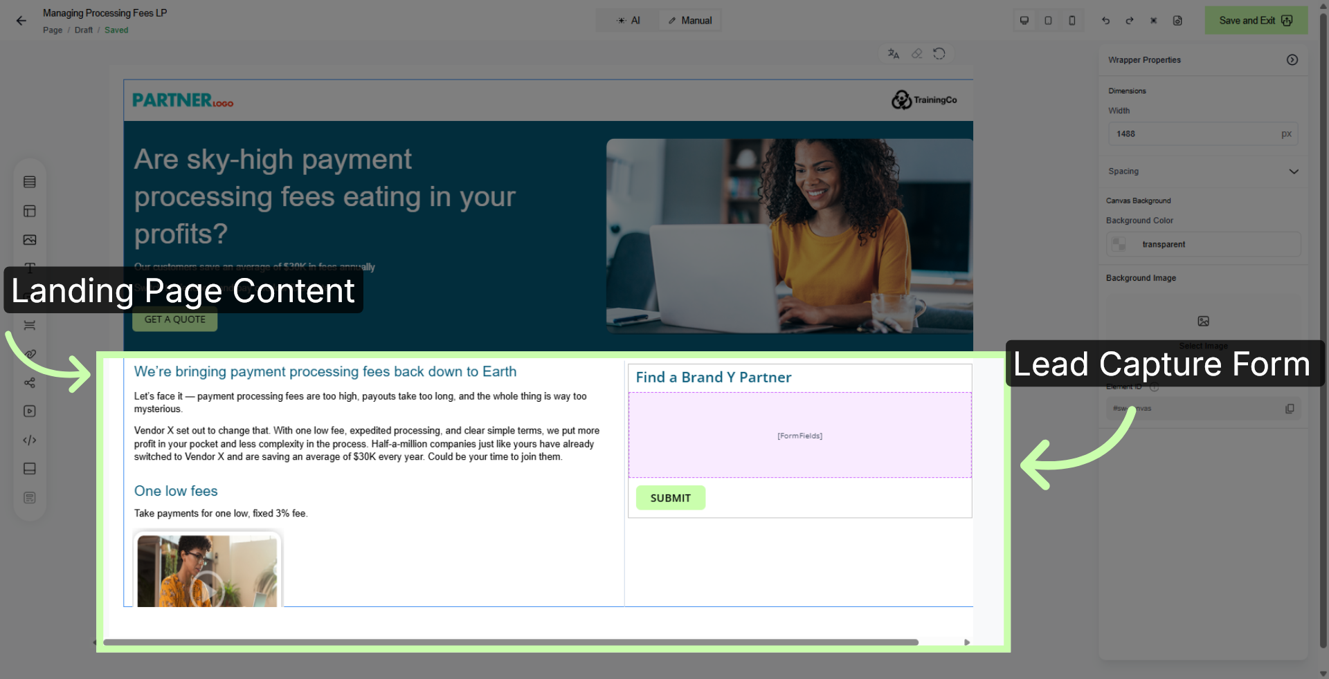 Landing Page Contents