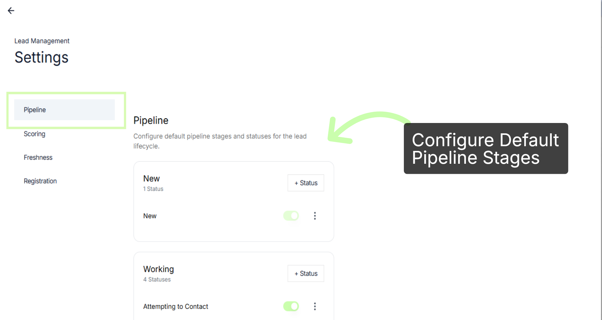 Pipeline Definition And Reporting Stages