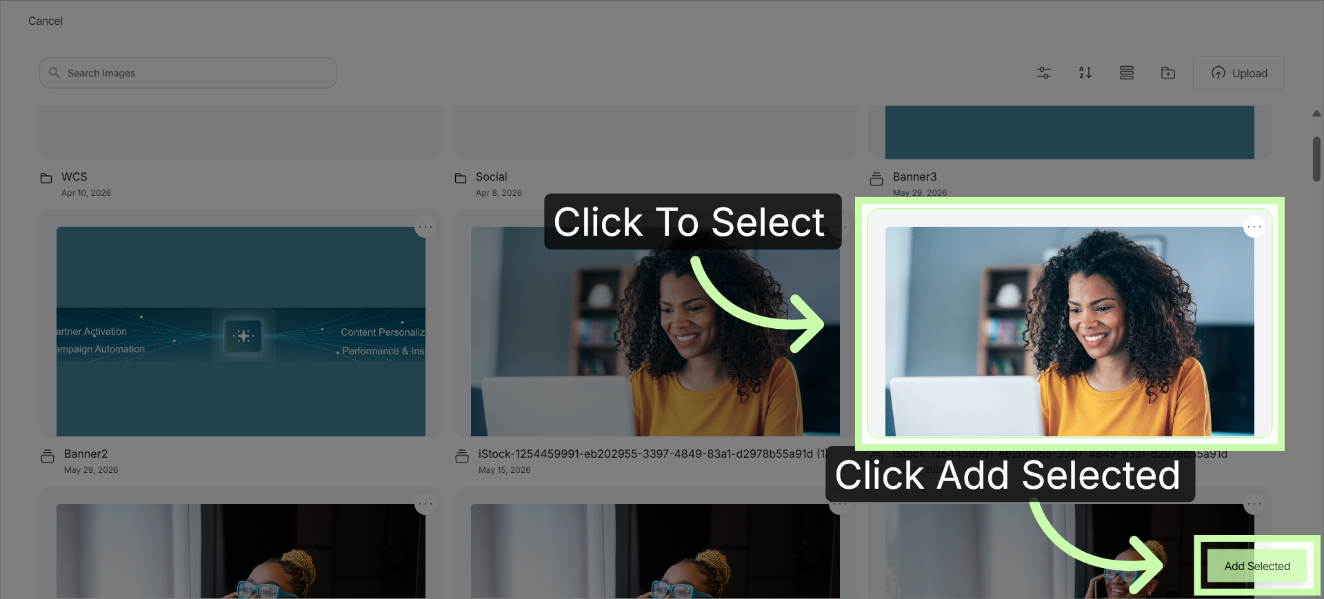 Add Selected Images