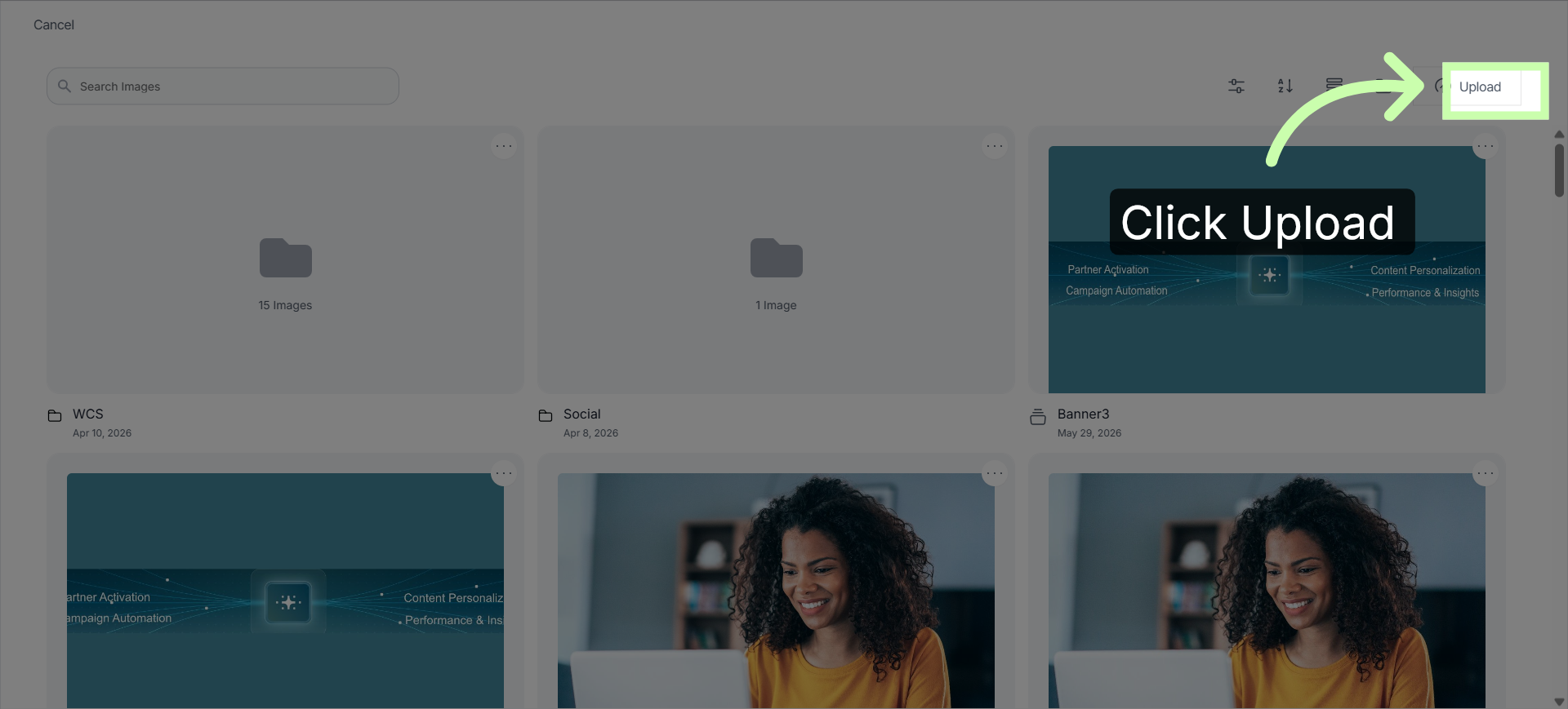 Upload an Image to the Library