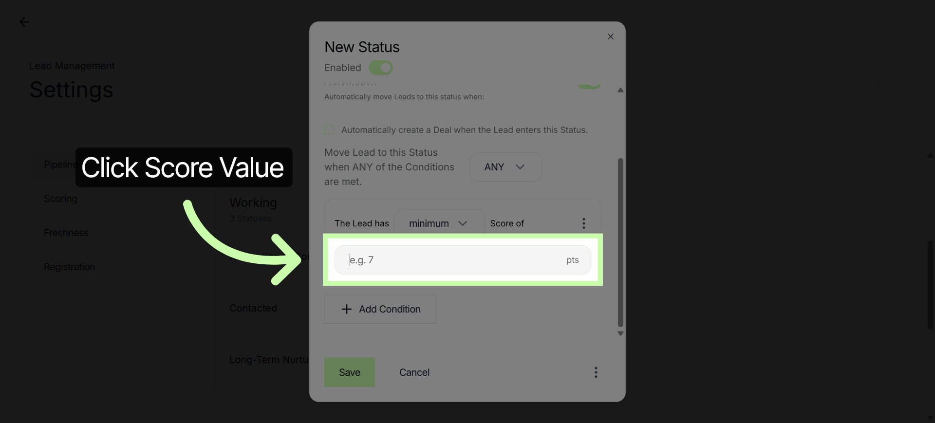 Select Score Value Field