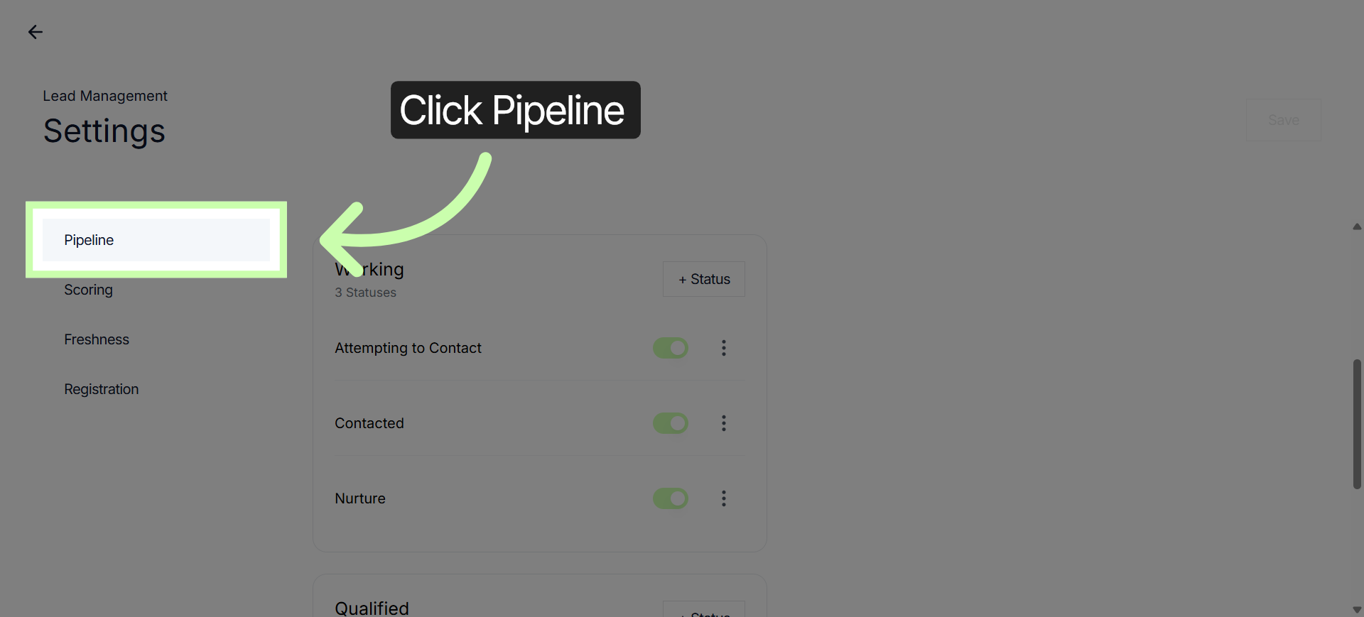 Access Pipeline Section