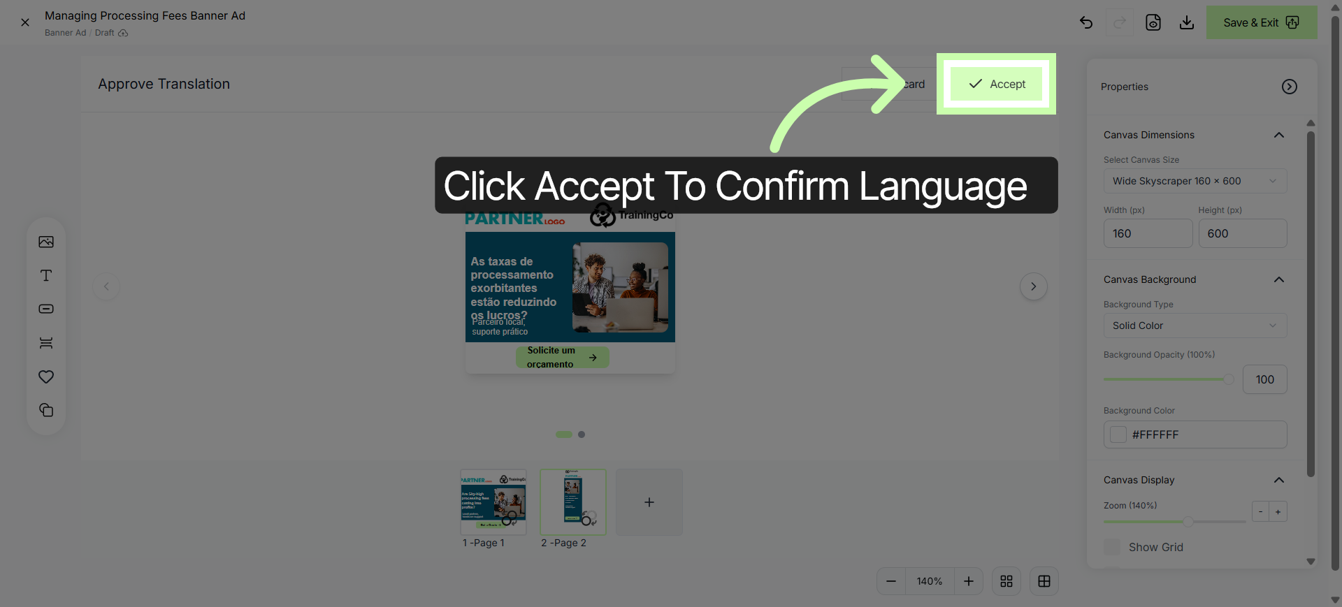 Accept Translation