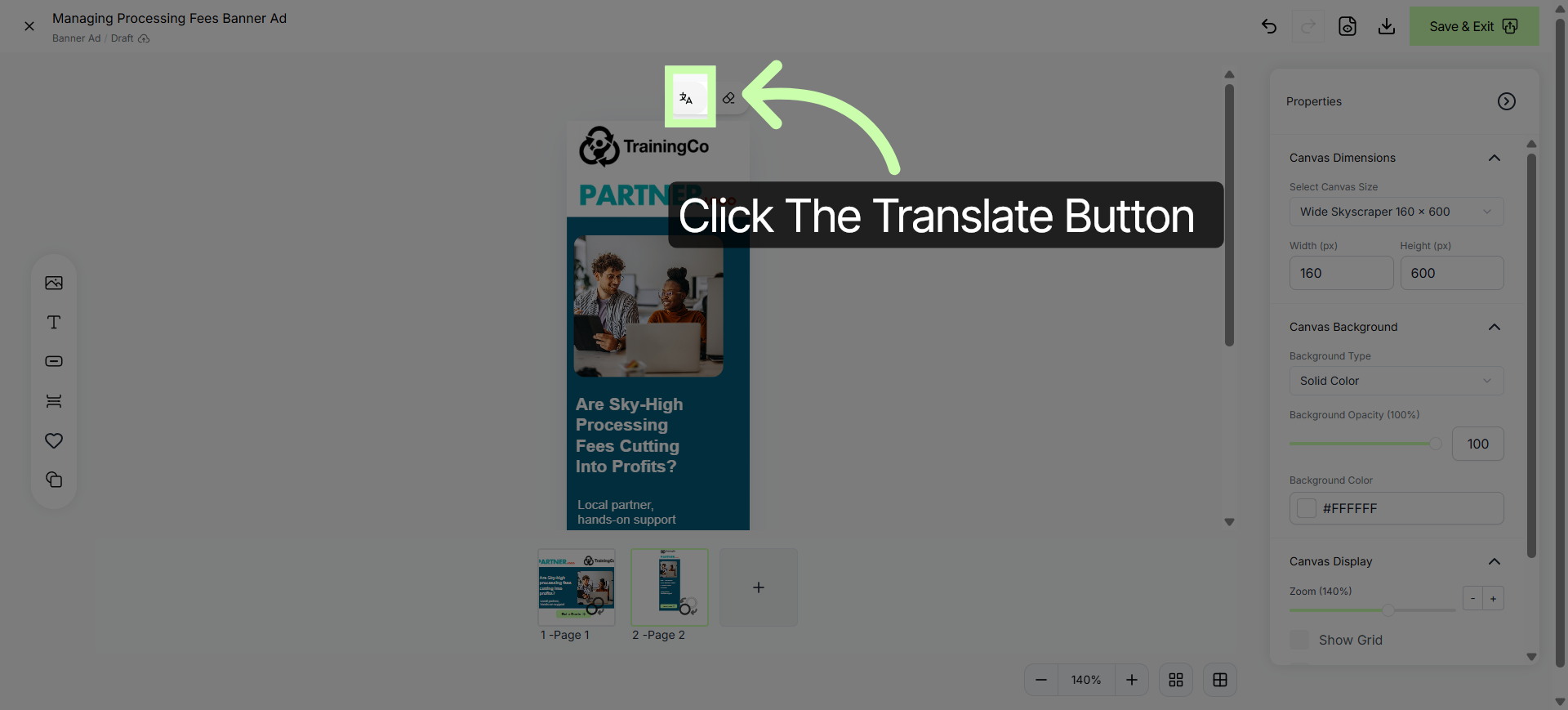 Translate Banner