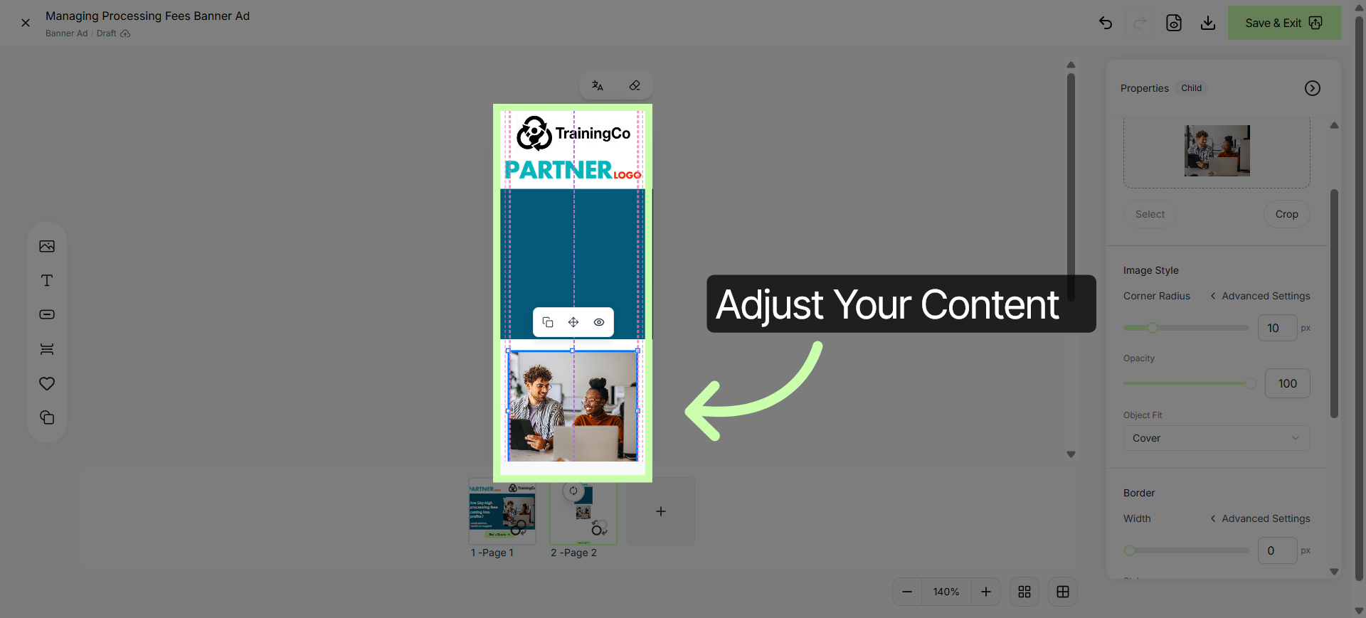 Adjust Elements to New Size
