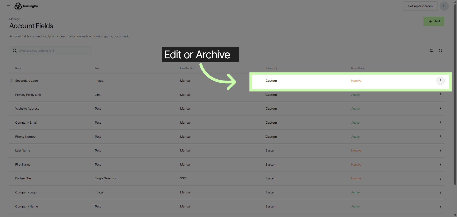 Continue Navigation in Account Fields