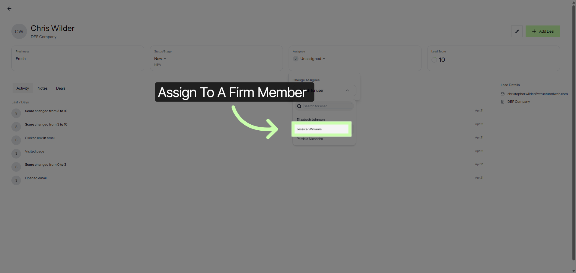 Assign to a Firm Member