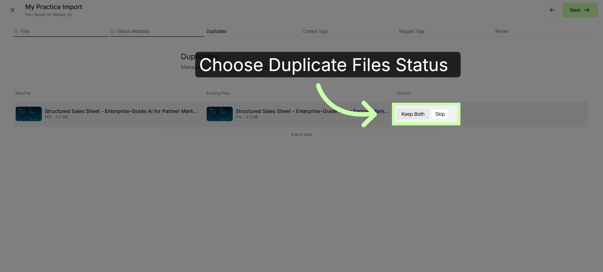 Resolve Duplicate Files