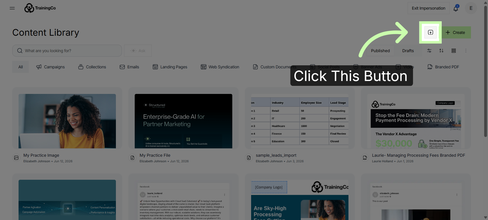 Open Bulk Import Section