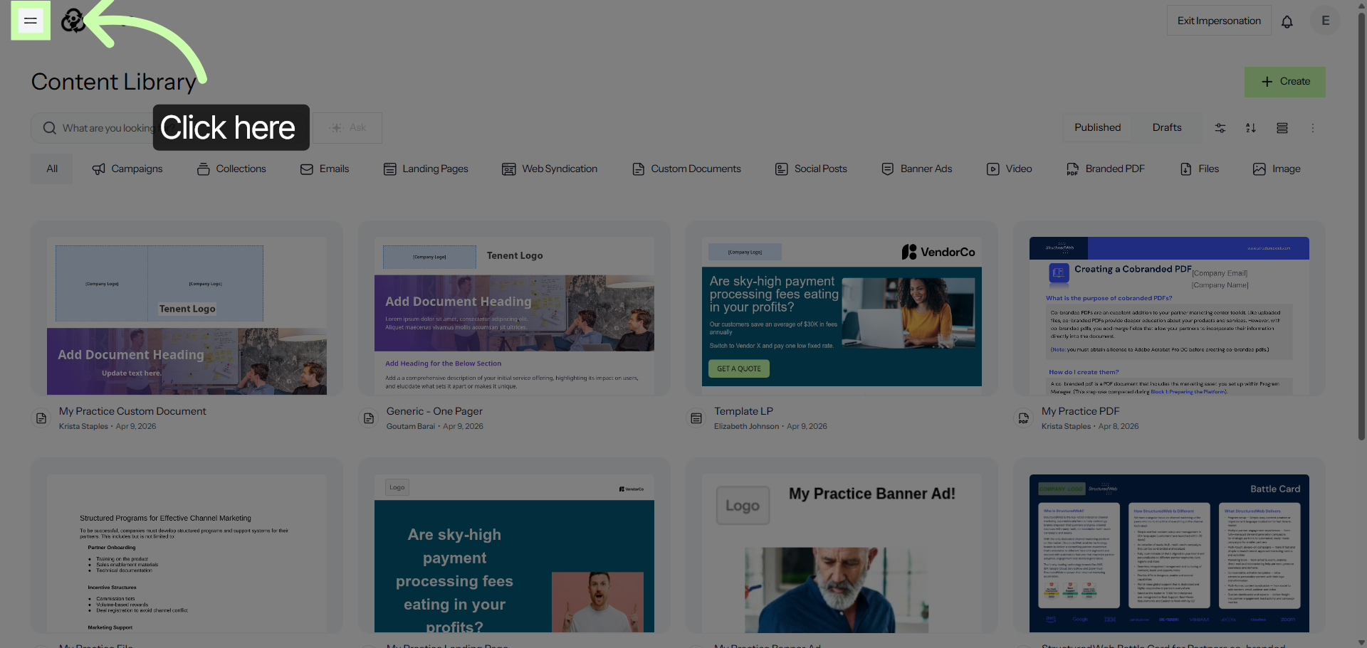 Access Content Library