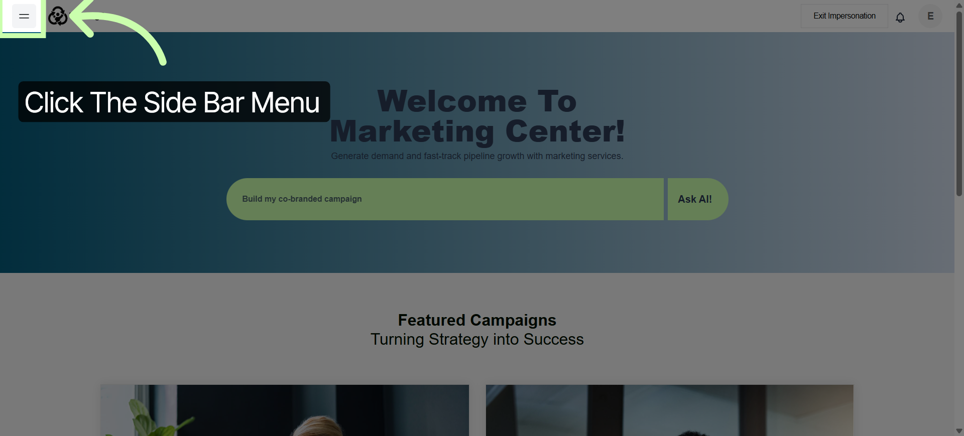 Expand Sidebar Navigation