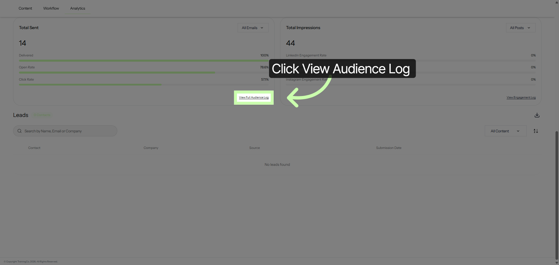 Open Full Audience Log