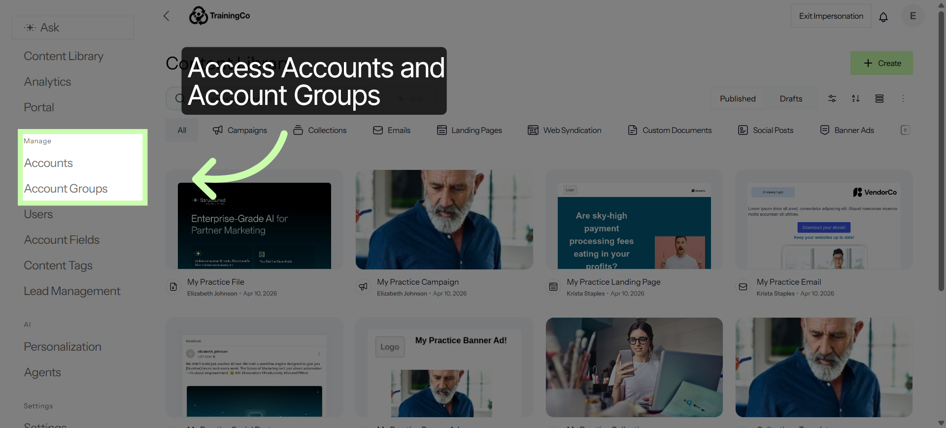 Access Settings Section