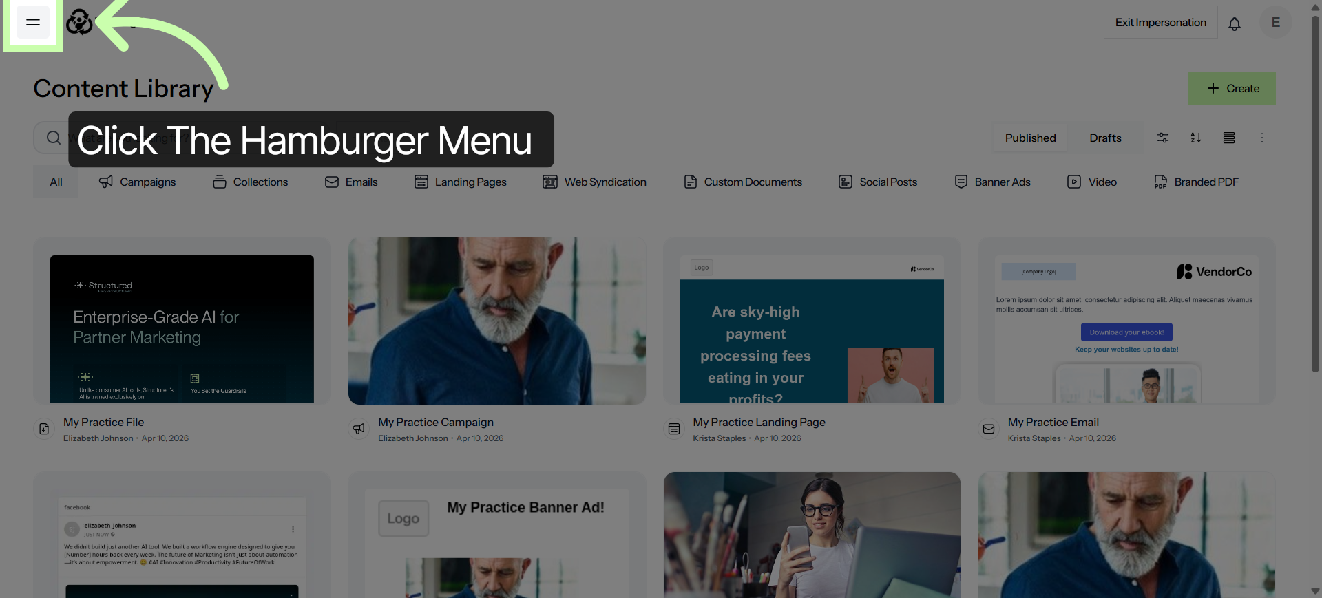 Expand Sidebar Navigation
