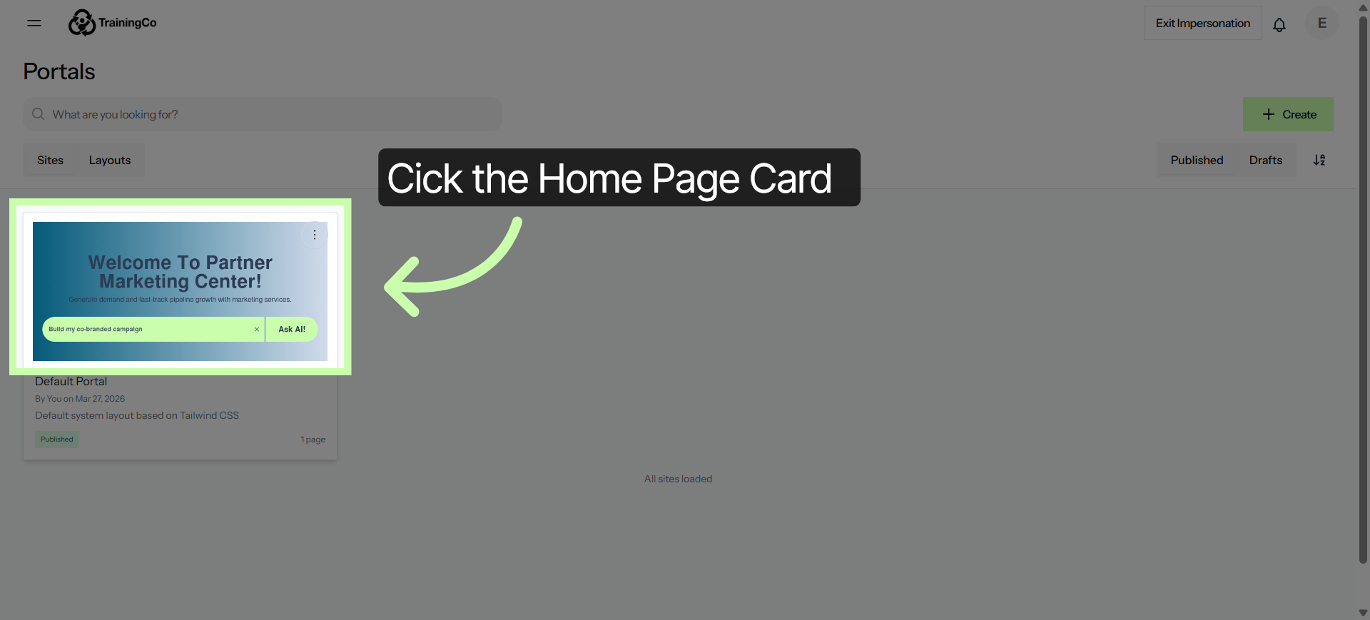 Open Portal Editor